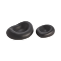 Crafted in Italy, these organic shaped ceramic bowls have a matte black finish and available in two sizes.