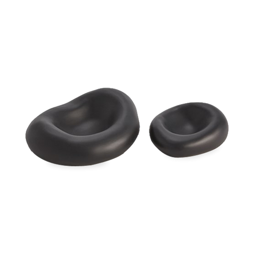 Crafted in Italy, these organic shaped ceramic bowls have a matte black finish and available in two sizes.