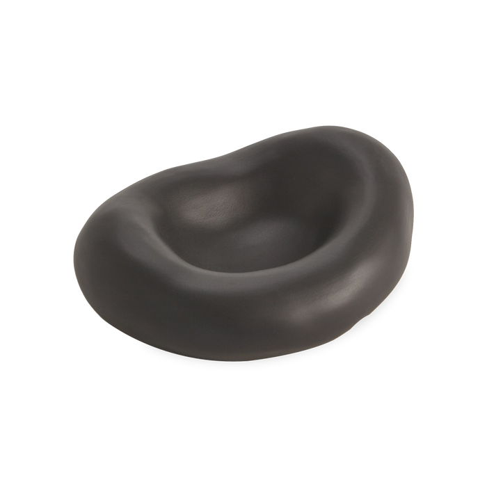Crafted in Italy, these organic shaped ceramic bowls have a matte black finish and available in two sizes.