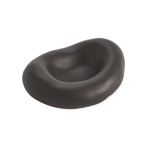 Crafted in Italy, these organic shaped ceramic bowls have a matte black finish and available in two sizes.