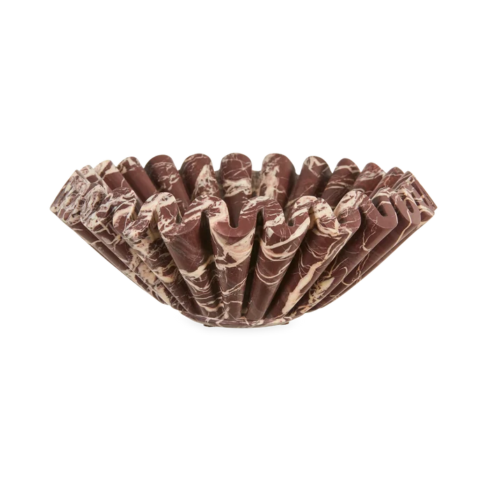 Marble Ruffle Bowl