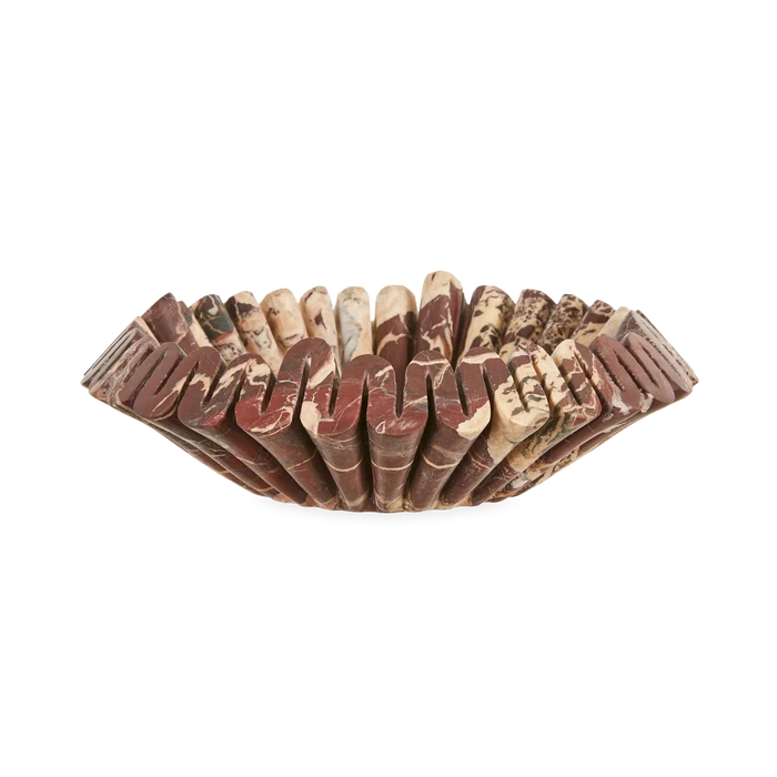 Marble Ruffle Bowl