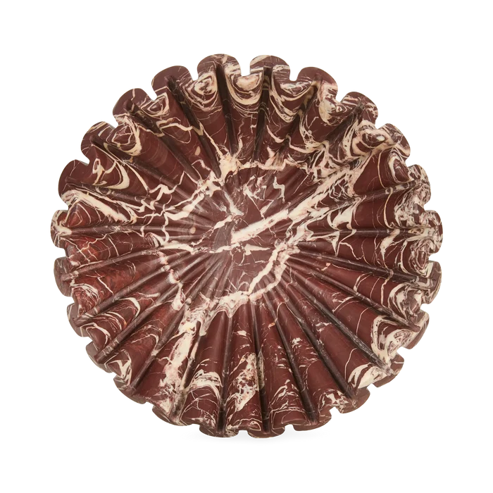 Marble Ruffle Bowl