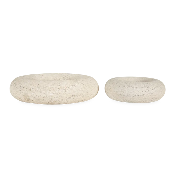 Pudgy Travertine Bowl