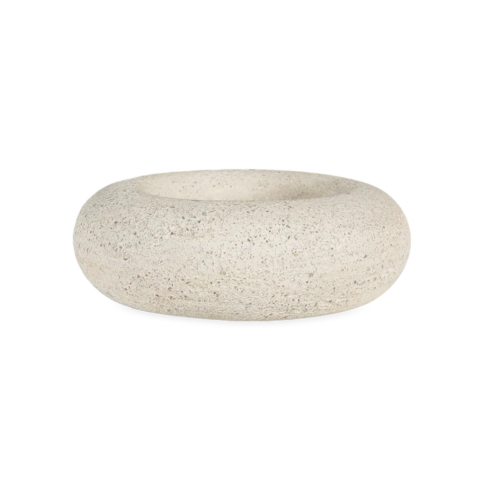 Pudgy Travertine Bowl