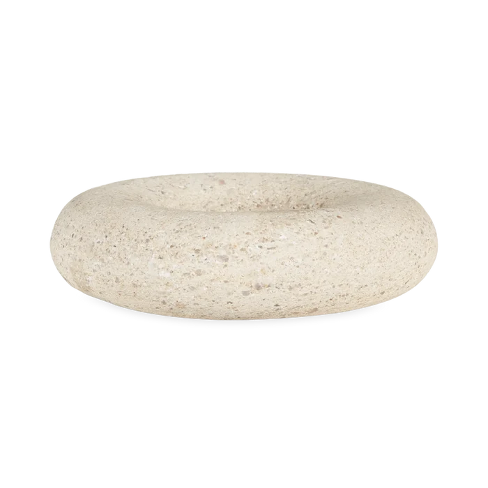 Pudgy Travertine Bowl
