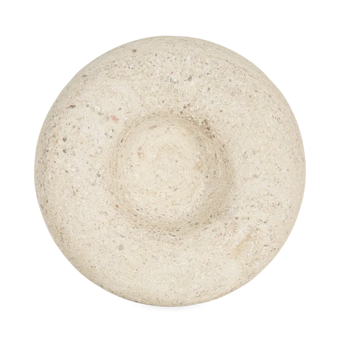 Pudgy Travertine Bowl