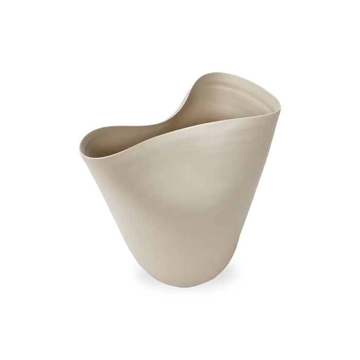 Sculpted Ceramic Wide Vase