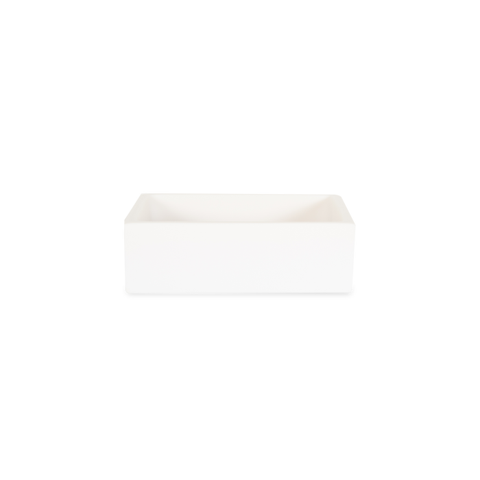 Clean lines and a minimal aesthetic define this bath collection.