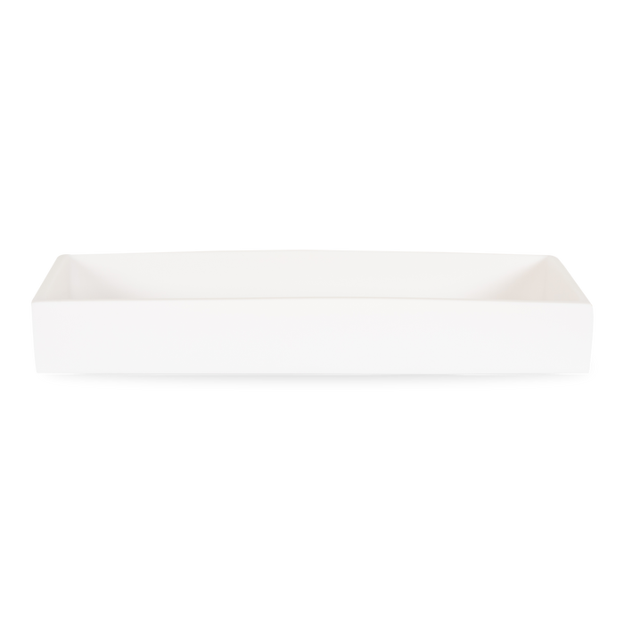 Clean lines and a minimal aesthetic define this bath collection.
